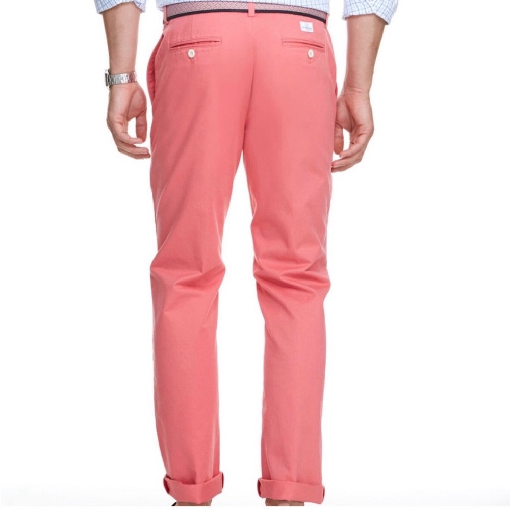 Vineyard Vines Club Pant Chinos in Pink Coral. Relaxed Straight Leg. Men’s 38X32 - Picture 2 of 13